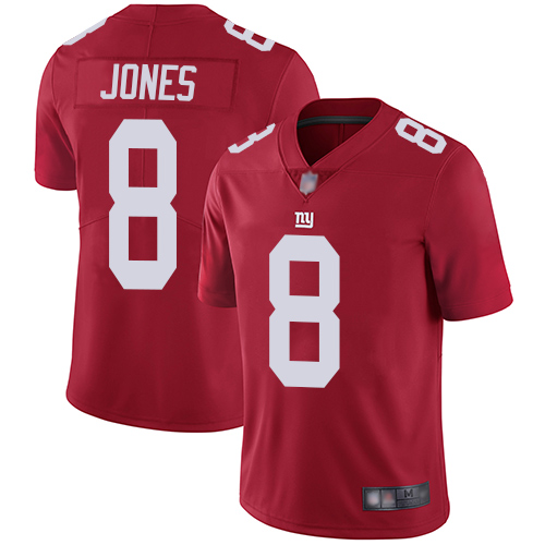Giants #8 Daniel Jones Red Alternate Youth Stitched Football Vapor Untouchable Limited Jersey