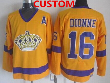 Custom Los Angeles Kings Yellow Throwback CCM Jersey