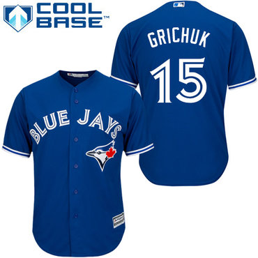 Men's Toronto Blue Jays #15 Randal Grichuk Blue New Cool Base Stitched Baseball Jersey