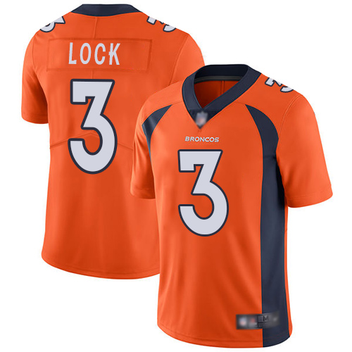 Broncos #3 Drew Lock Orange Team Color Youth Stitched Football Vapor Untouchable Limited Jersey