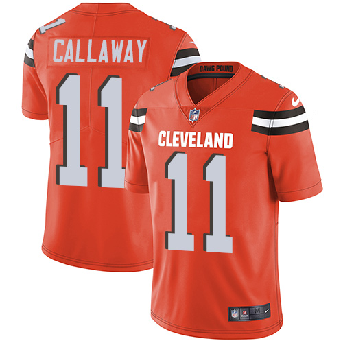 Browns #11 Antonio Callaway Orange Alternate Youth Stitched Football Vapor Untouchable Limited Jersey