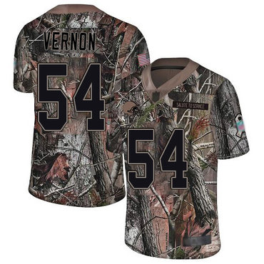 Browns #54 Olivier Vernon Camo Youth Stitched Football Limited Rush Realtree Jersey
