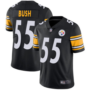 Steelers #55 Devin Bush Black Team Color Youth Stitched Football Vapor Untouchable Limited Jersey