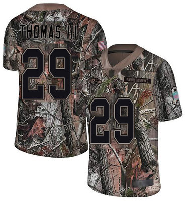 Ravens #29 Earl Thomas III Camo Youth Stitched Football Limited Rush Realtree Jersey