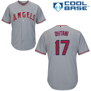 Angels #17 Shohei Ohtani Grey Cool Base Stitched Youth Baseball Jersey