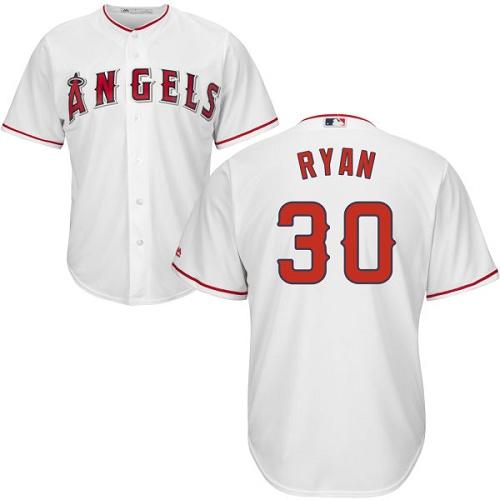 Angels #30 Nolan Ryan White Cool Base Stitched Youth Baseball Jersey