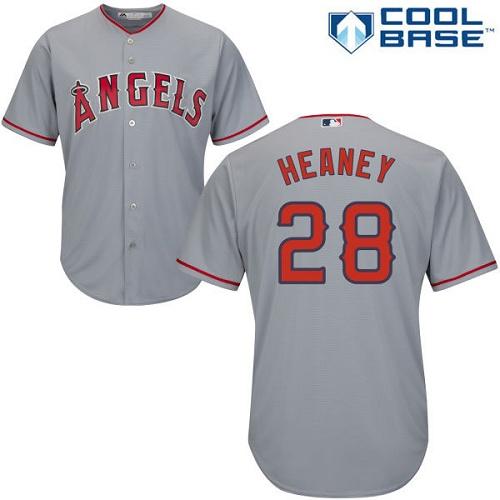 Angels #28 Andrew Heaney Grey Cool Base Stitched Youth Baseball Jersey