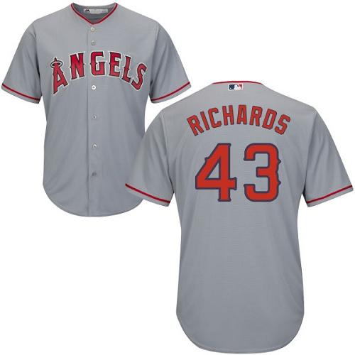 Angels #43 Garrett Richards Grey Cool Base Stitched Youth Baseball Jersey