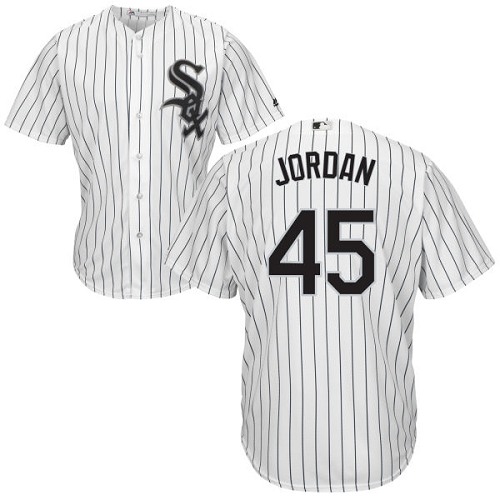 White Sox #45 Michael Jordan White(Black Strip) Home Cool Base Stitched Youth Baseball Jersey