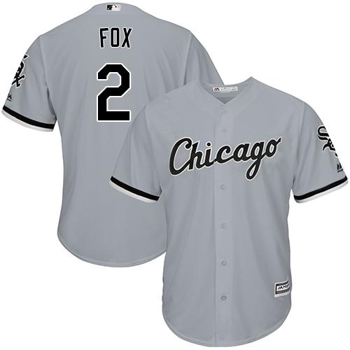 White Sox #2 Nellie Fox Grey Road Cool Base Stitched Youth Baseball Jersey
