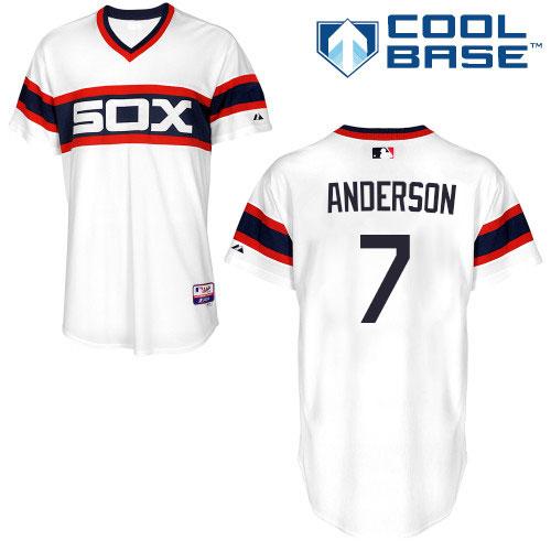 White Sox #7 Tim Anderson White Alternate Home Cool Base Stitched Youth Baseball Jersey