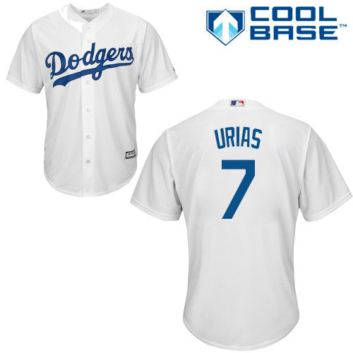 Dodgers #7 Julio Urias White Cool Base Stitched Youth Baseball Jersey