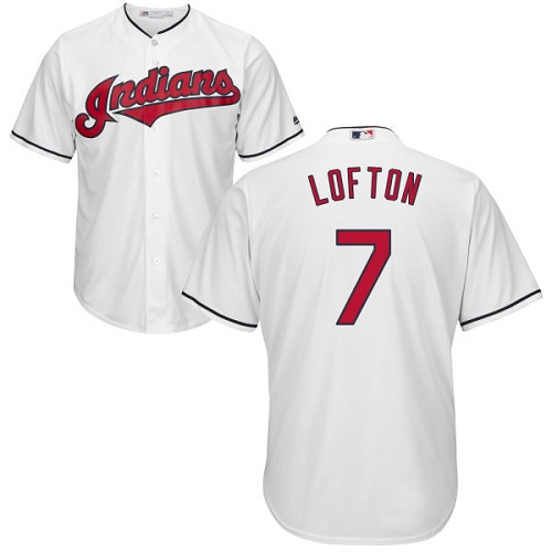 Indians #7 Kenny Lofton White Home Stitched Youth Baseball Jersey