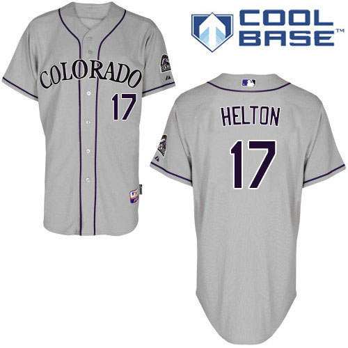 Rockies #17 Todd Helton Grey Cool Base Stitched Youth Baseball Jersey