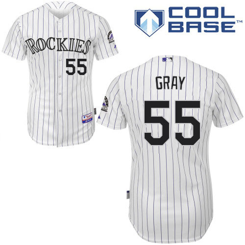 Rockies #55 Jon Gray White Cool Base Stitched Youth Baseball Jersey