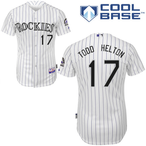 Rockies #17 Todd Helton White Cool Base Stitched Youth Baseball Jersey