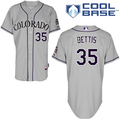 Rockies #35 Chad Bettis Grey Cool Base Stitched Youth Baseball Jersey