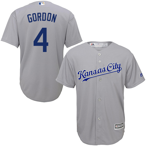 Royals #4 Alex Gordon Grey Cool Base Stitched Youth Baseball Jersey