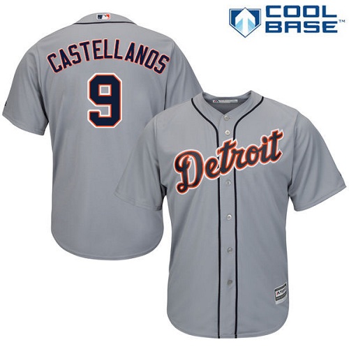 Tigers #9 Nick Castellanos Grey Cool Base Stitched Youth Baseball Jersey