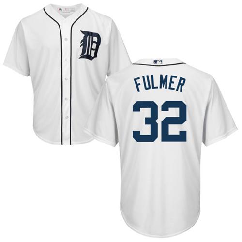 Tigers #32 Michael Fulmer White Cool Base Stitched Youth Baseball Jersey