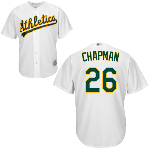 Athletics #26 Matt Chapman White Cool Base Stitched Youth Baseball Jersey