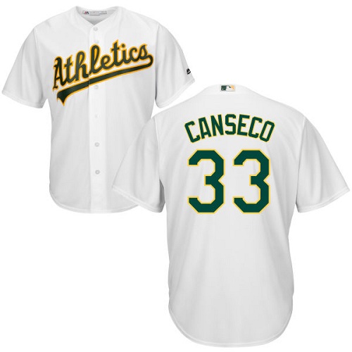 Athletics #33 Jose Canseco White Cool Base Stitched Youth Baseball Jersey