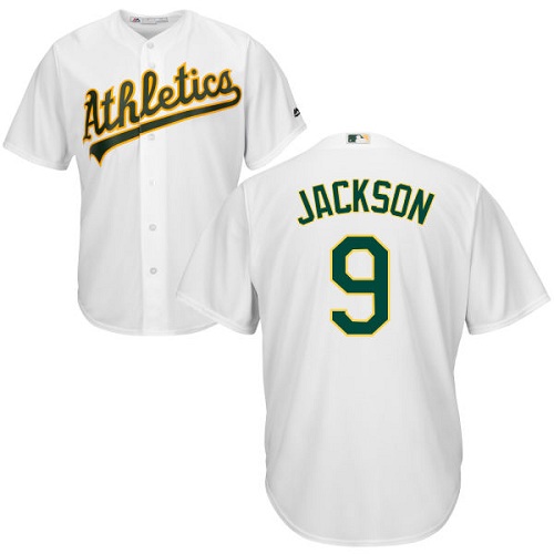 Athletics #9 Reggie Jackson White Cool Base Stitched Youth Baseball Jersey