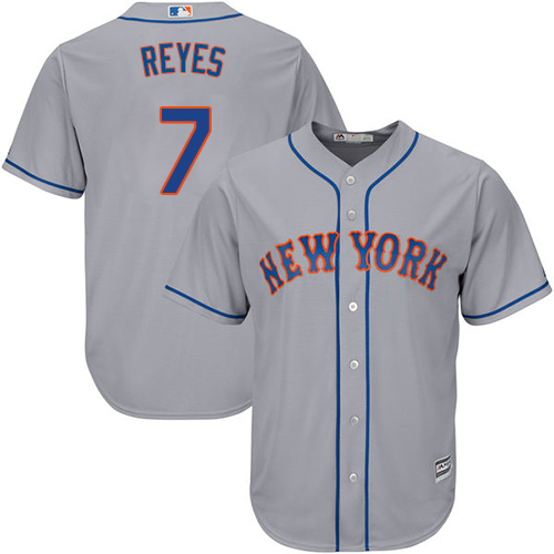 Mets #7 Jose Reyes Grey Cool Base Stitched Youth Baseball Jersey
