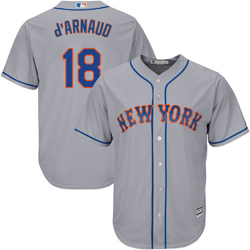 Mets #18 Travis d'Arnaud Grey Cool Base Stitched Youth Baseball Jersey