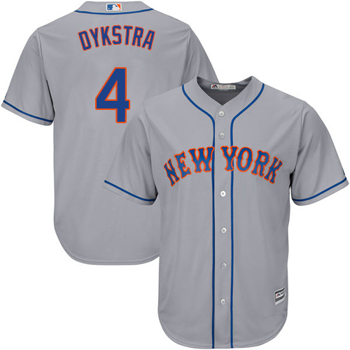 Mets #4 Lenny Dykstra Grey Cool Base Stitched Youth Baseball Jersey
