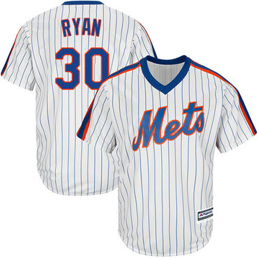 Mets #30 Nolan Ryan White(Blue Strip) Alternate Cool Base Stitched Youth Baseball Jersey