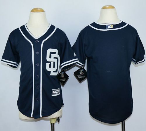 Padres Blank Navy Blue Alternate 1 Stitched Youth Baseball Jersey