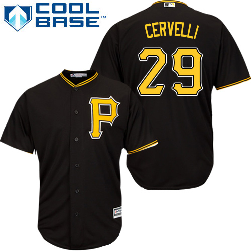 Pirates #29 Francisco Cervelli Black Cool Base Stitched Youth Baseball Jersey
