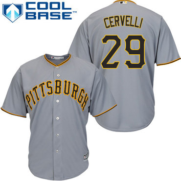 Pirates #29 Francisco Cervelli Grey Cool Base Stitched Youth Baseball Jersey