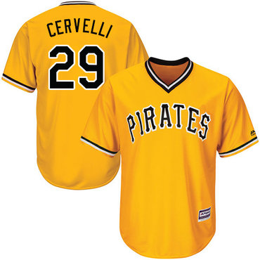 Pirates #29 Francisco Cervelli Gold Cool Base Stitched Youth Baseball Jersey