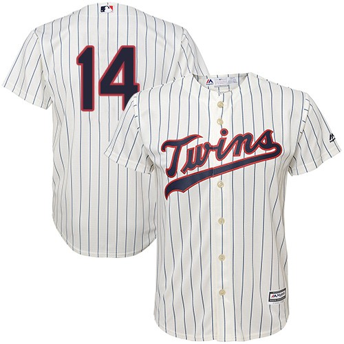 Twins #14 Kent Hrbek Cream Strip Cool Base Stitched Youth Baseball Jersey