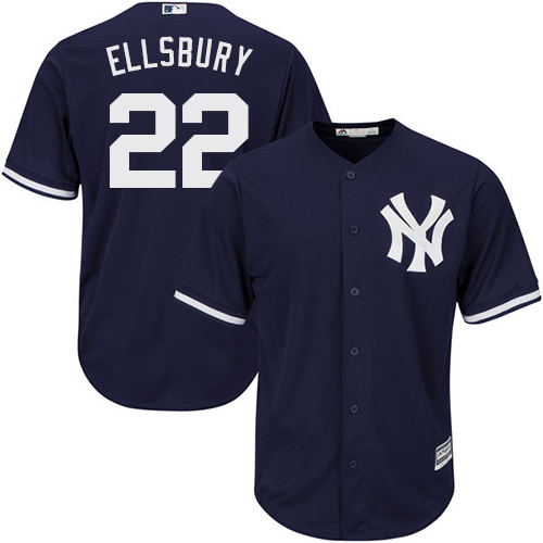 Yankees #22 Jacoby Ellsbury Navy blue Cool Base Stitched Youth Baseball Jersey