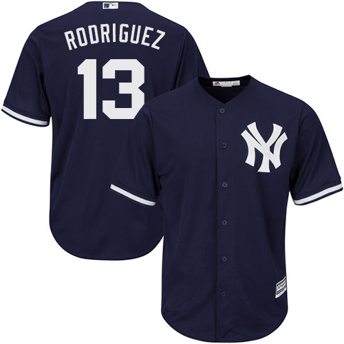Yankees #13 Alex Rodriguez Navy blue Cool Base Stitched Youth Baseball Jersey