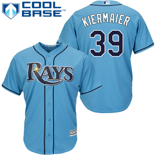 Rays #39 Kevin Kiermaier Light Blue Cool Base Stitched Youth Baseball Jersey