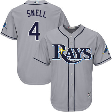 Rays #4 Blake Snell Grey Cool Base Stitched Youth Baseball Jersey