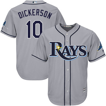 Rays #10 Corey Dickerson Grey Cool Base Stitched Youth Baseball Jersey