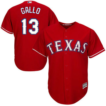 Rangers #13 Joey Gallo Red Cool Base Stitched Youth Baseball Jersey