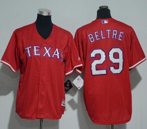 Rangers #29 Adrian Beltre Red Cool Base Stitched Youth Baseball Jersey