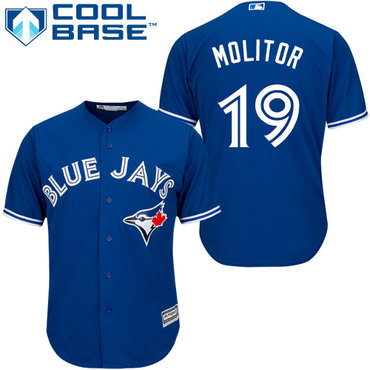 Blue Jays #19 Paul Molitor Blue Cool Base Stitched Youth Baseball Jersey