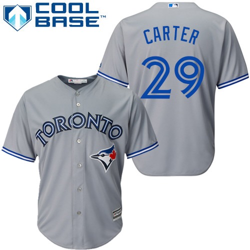 Blue Jays #29 Joe Carter Grey Cool Base Stitched Youth Baseball Jersey