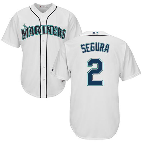 Mariners #2 Jean Segura White Cool Base Stitched Youth Baseball Jersey