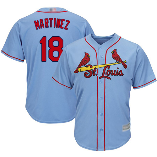 Cardinals #18 Carlos Martinez Light Blue Cool Base Stitched Youth Baseball Jersey