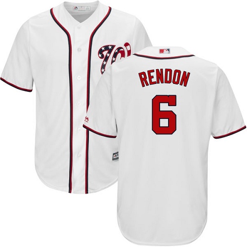 Nationals #6 Anthony Rendon White Cool Base Stitched Youth Baseball Jersey