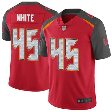 Buccaneers #45 Devin White Red Team Color Youth Stitched Football Vapor Untouchable Limited Jersey