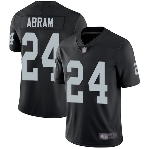 Raiders #24 Johnathan Abram Black Team Color Youth Stitched Football Vapor Untouchable Limited Jersey